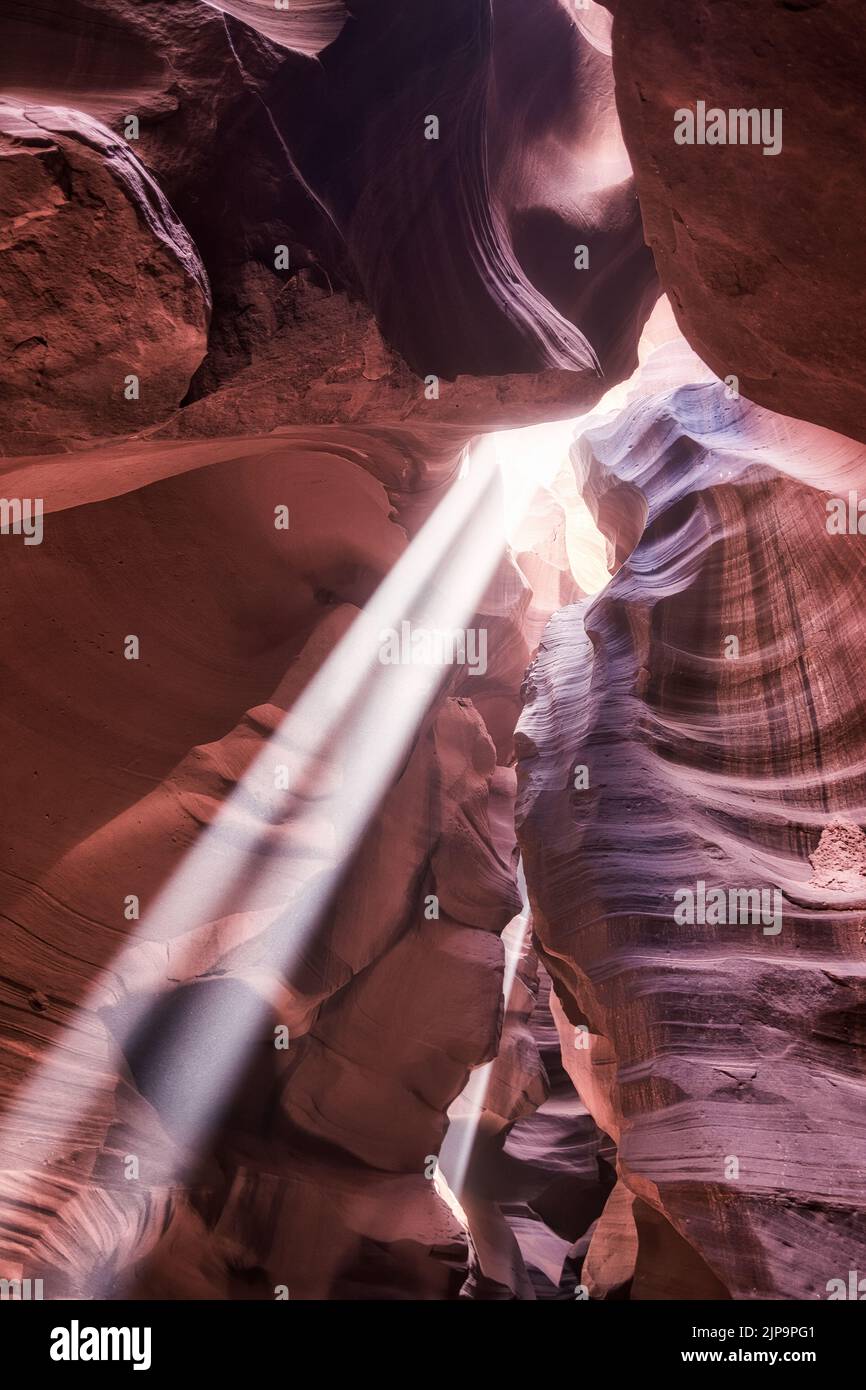 sunbeam, light incidence, rock formation, slot canyon, sun ray, sun ...