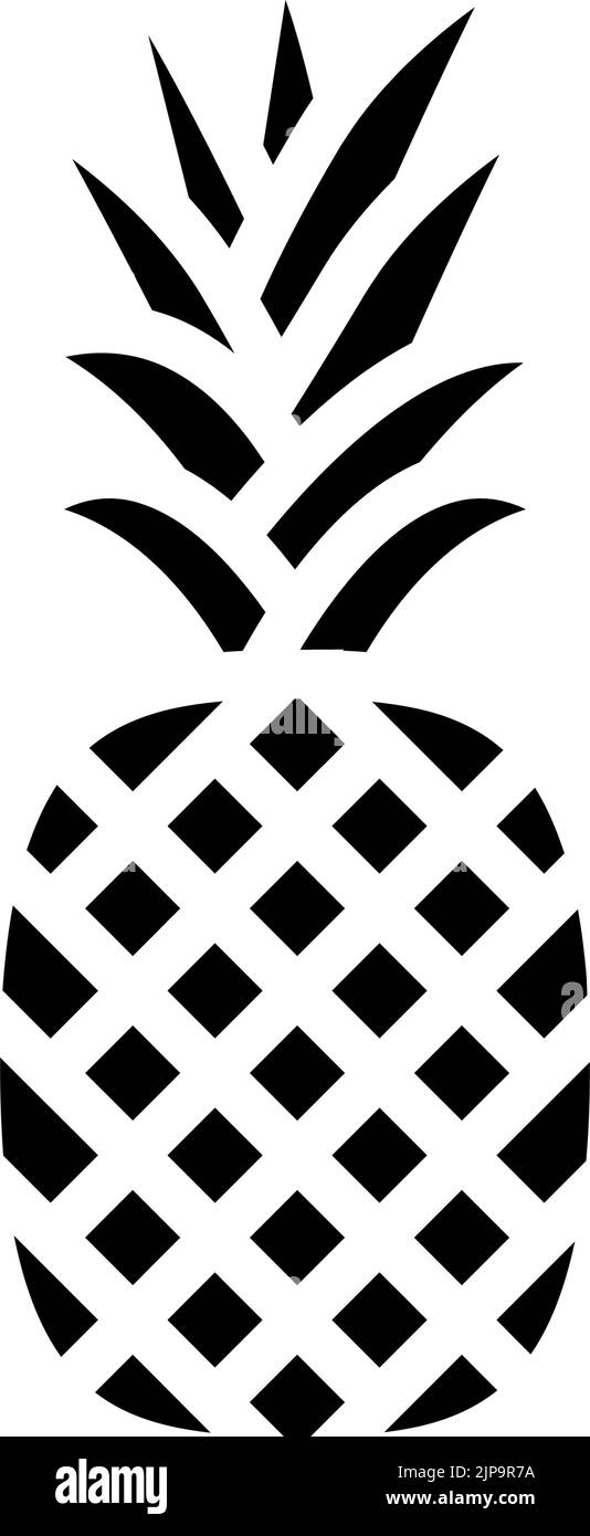pineapple one whole glyph icon vector illustration Stock Vector Image ...
