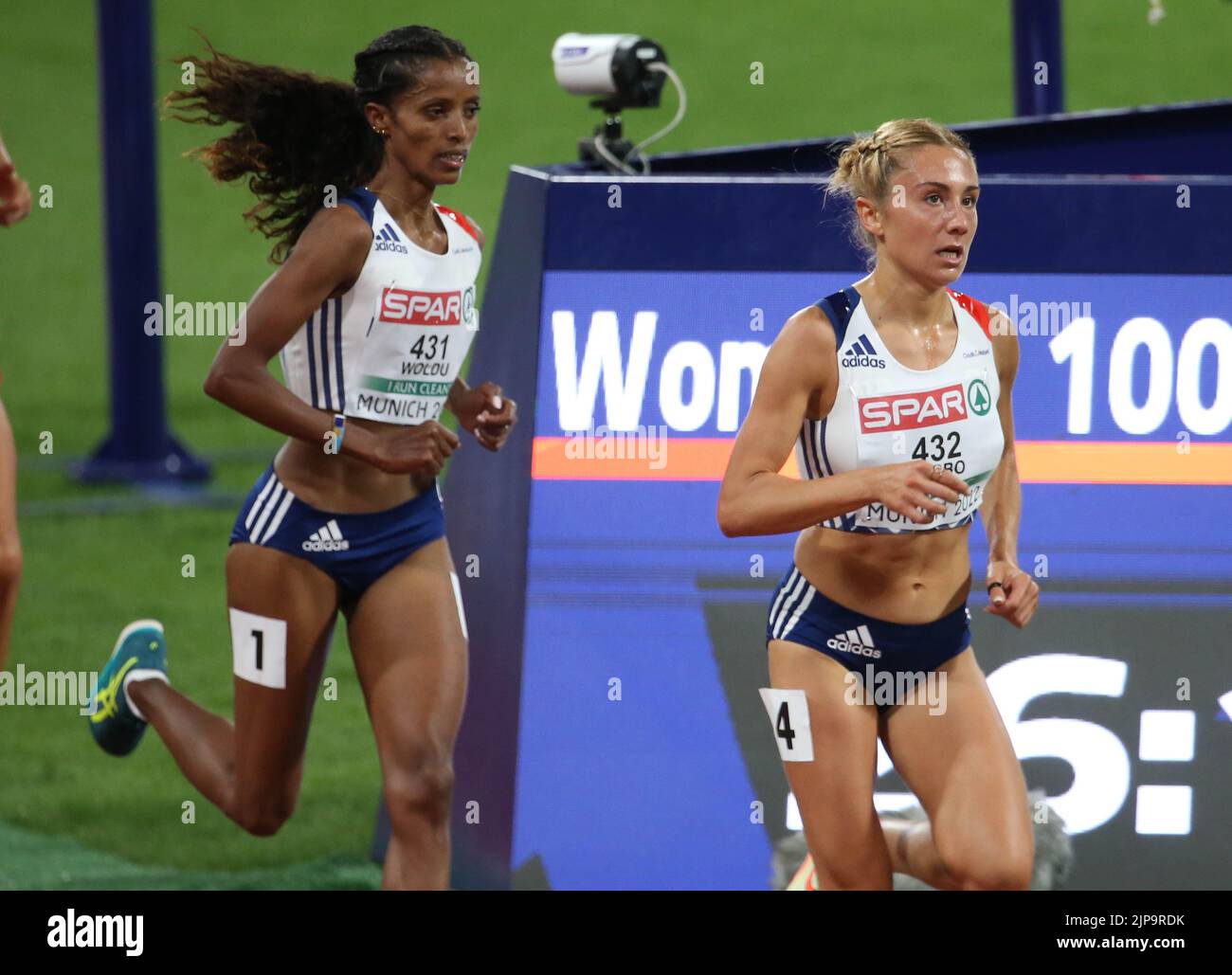 Munich, Germany August 15, 2022, Alessia Zarbo and Mekdes Woldu of