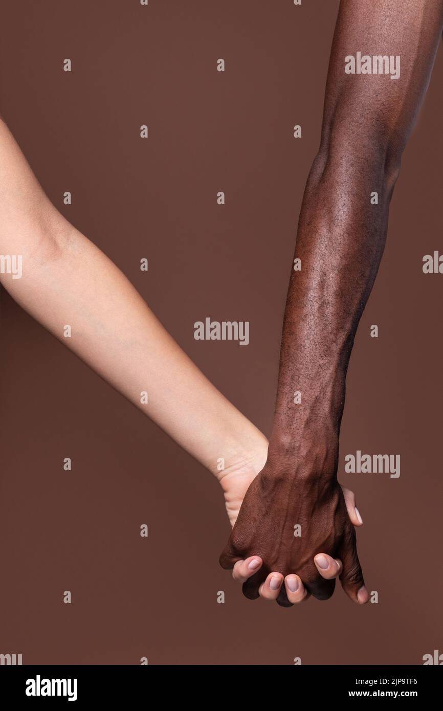 hand in hand, bonding, person of color, weiße, hand in hands, hold hand, holding hand, holding hands Stock Photo