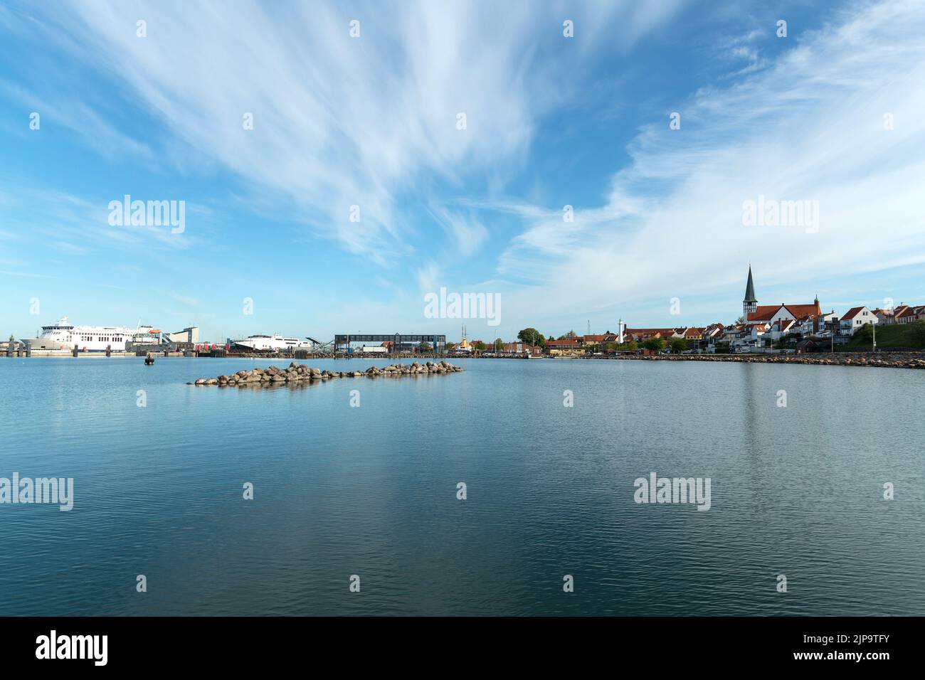 Roenne, capital town of Bornholm Denmark Stock Photo