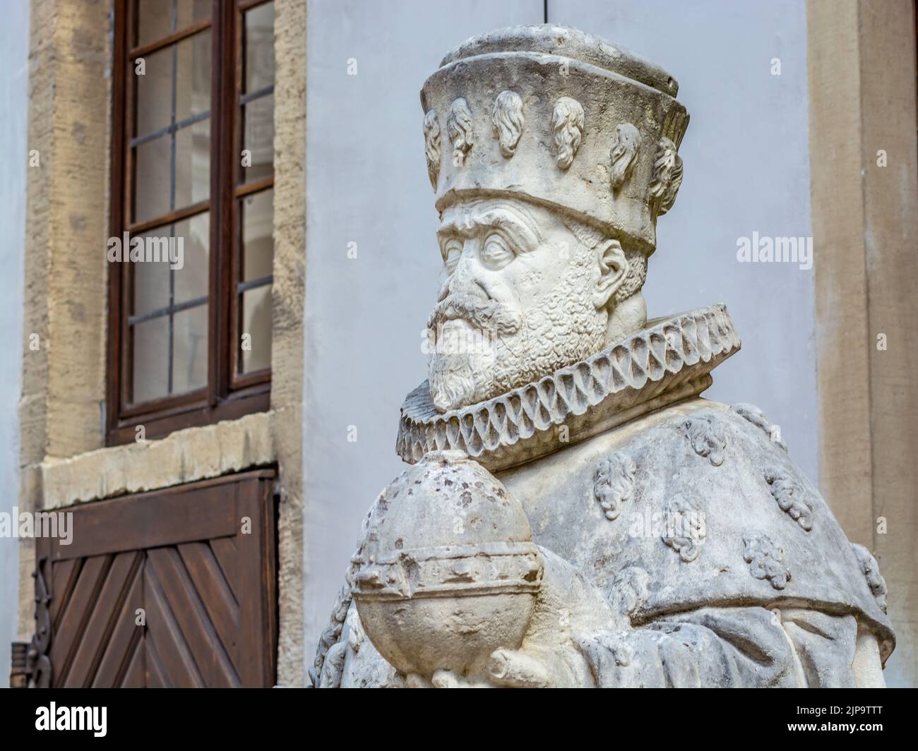 BAVARIA : Neuburg - The statue Stock Photo