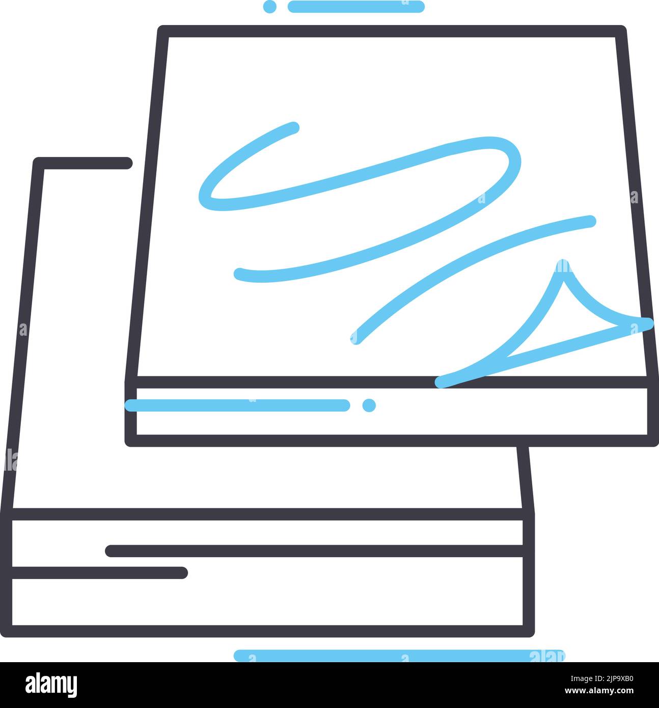 note line icon, outline symbol, vector illustration, concept sign Stock ...