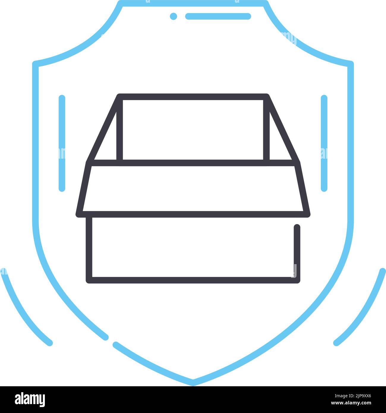 product warranty line icon, outline symbol, vector illustration