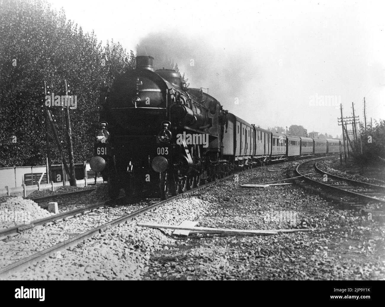 Treni e Tram - Locomotiva Breda Gr. 691-003 (anni 30) Stock Photo