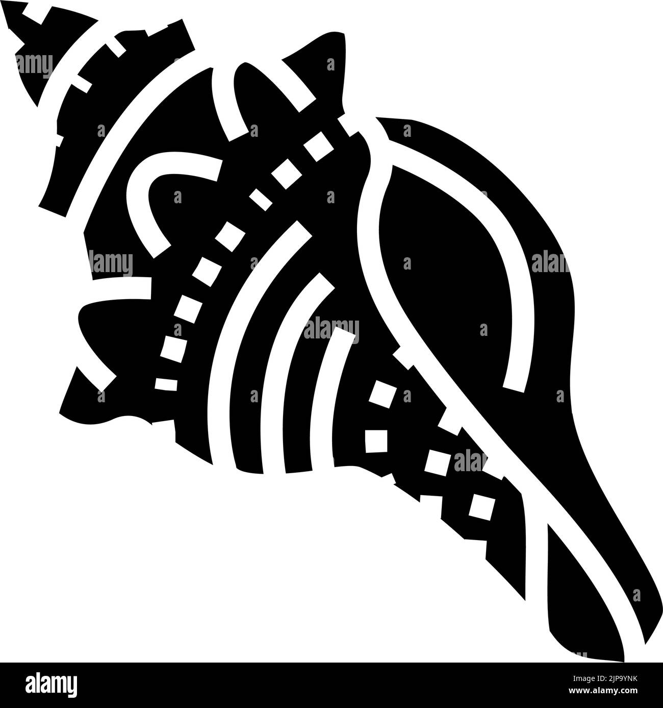 conch sea shell beach glyph icon vector illustration Stock Vector Image ...