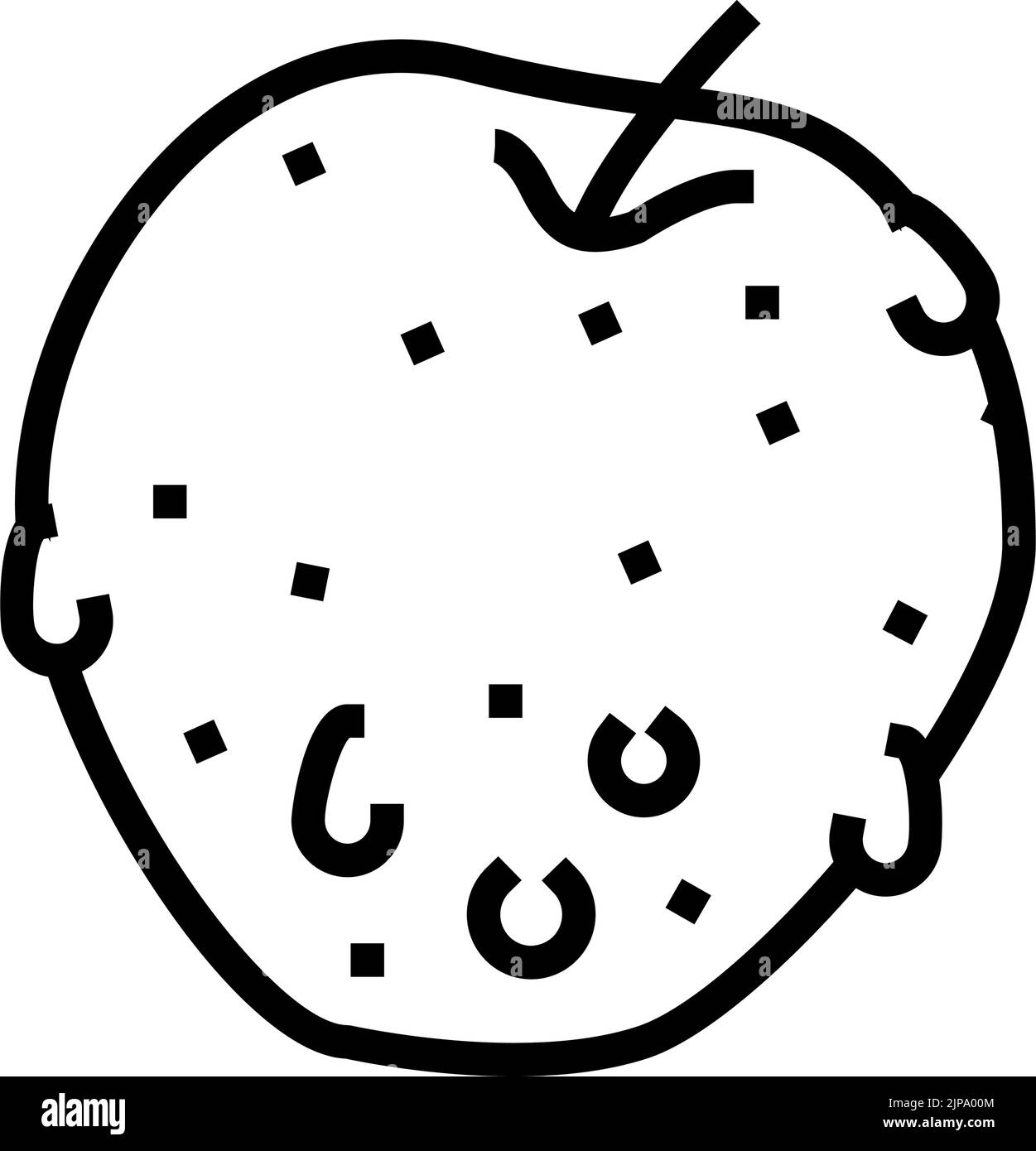 fresh apple fruit line icon vector illustration Stock Vector Image ...