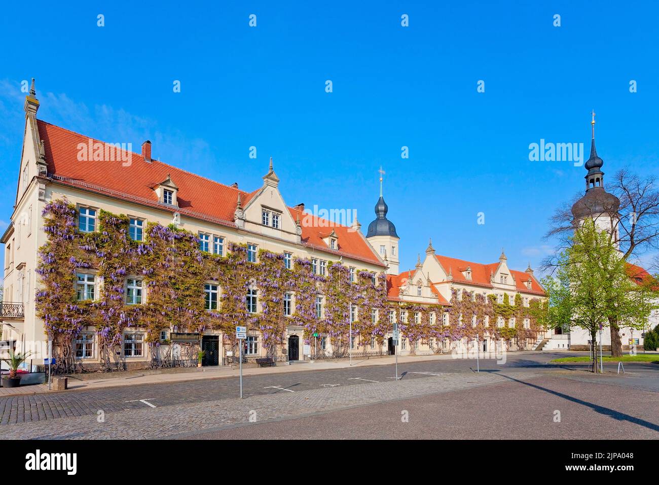 Town hall of Riesa city, Saxony, Germany Stock Photo