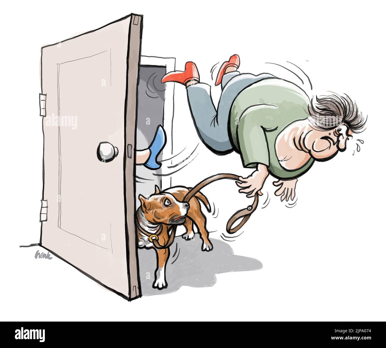 Cartoon dog leash hi-res stock photography and images - Alamy