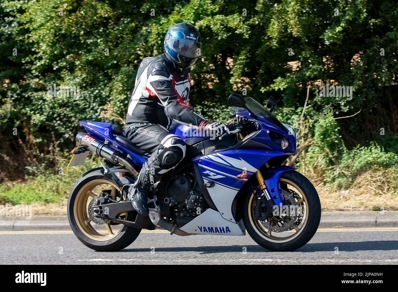 2010 998cc Yamaha R1 motorcycle Stock Photo