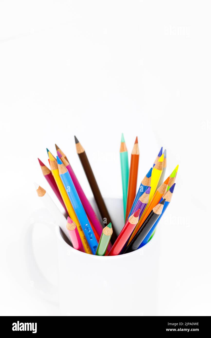 A colored pencil isolated on a white background Stock Photo - Alamy