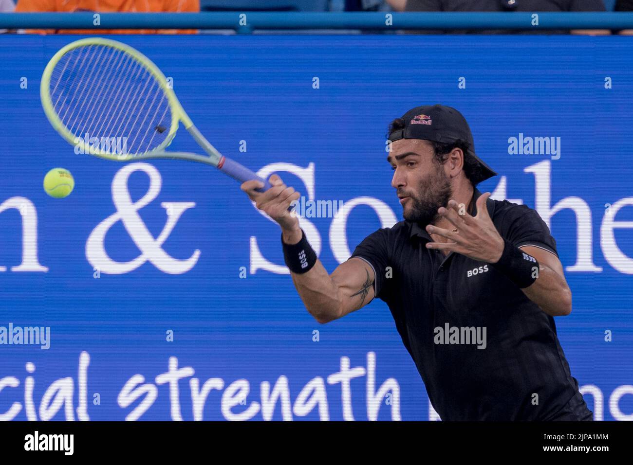 Mason Ohio USA 15th Aug 2022 Matteo Berrettini ITA Hits A mason-ohio-usa-15th-aug-2022-matteo-berrettini-ita-hits-a