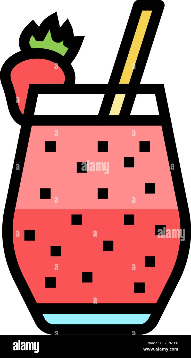 water smoothie fruit juice food color icon vector illustration Stock ...