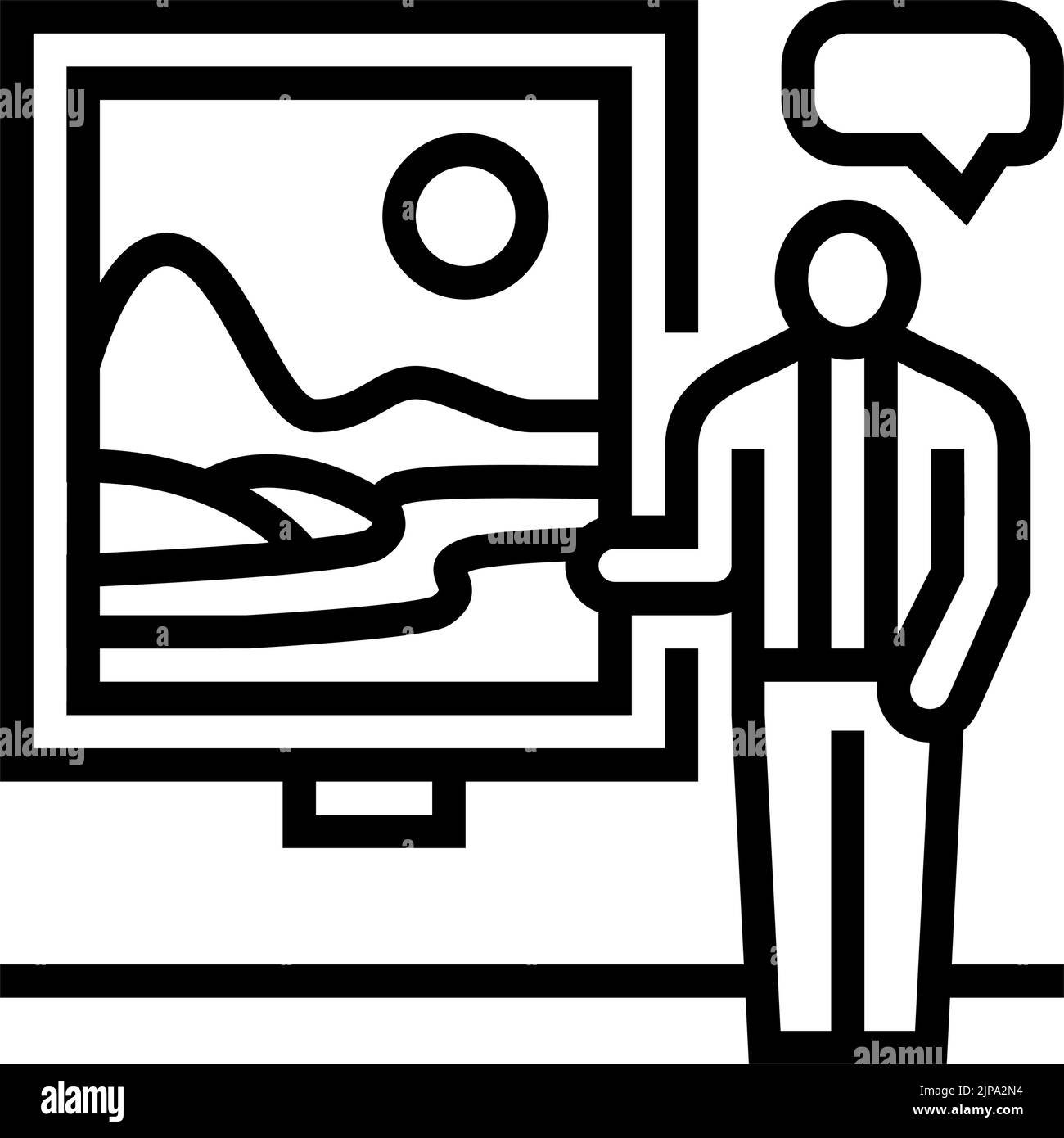 art consulting interior design line icon vector illustration Stock ...