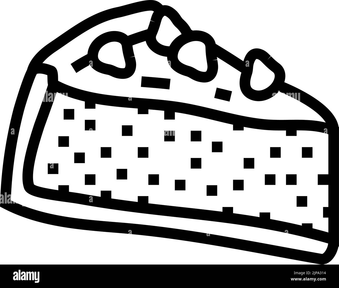 cheesecake food dessert line icon vector illustration Stock Vector ...