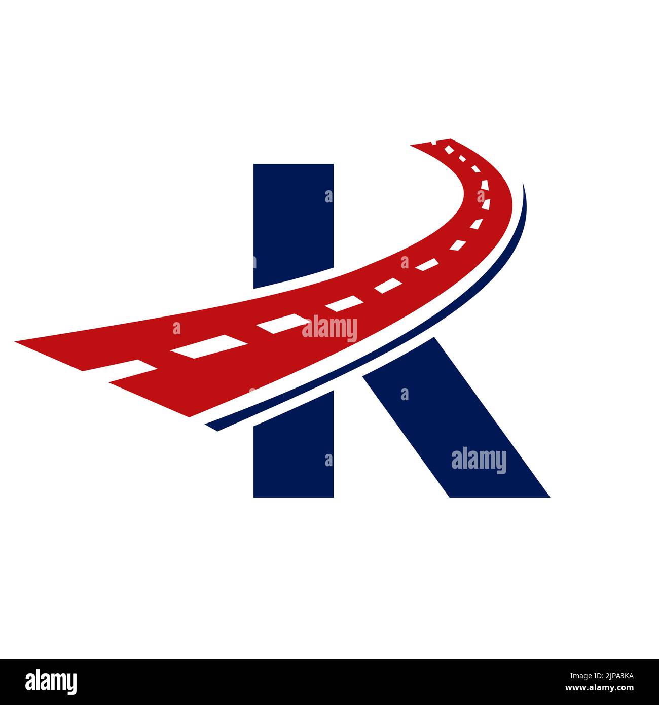 Letter K Transport Logo. K Letter Road Logo Design Transportation Sign