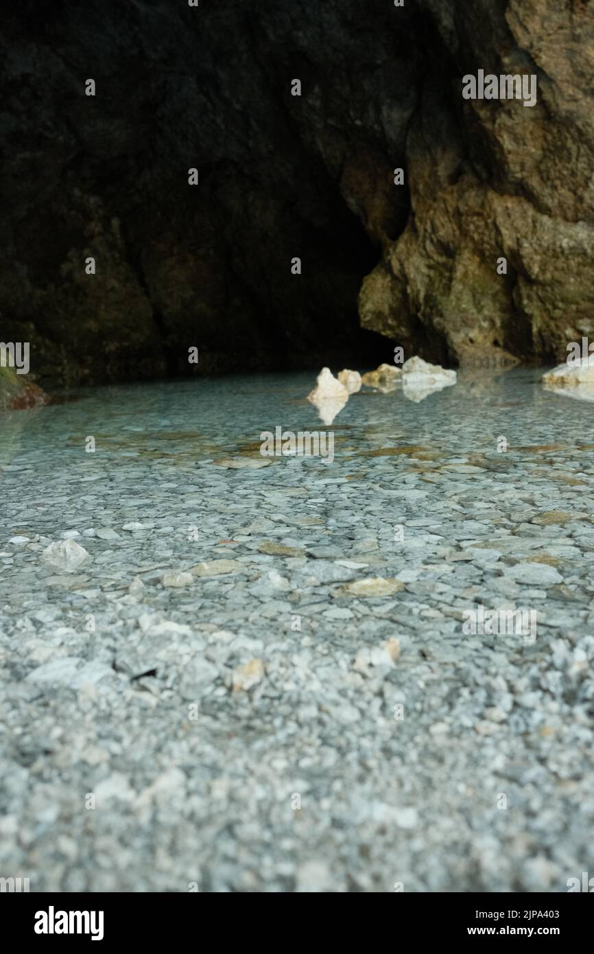 A crystal clear blue water at the spring Stock Photo - Alamy