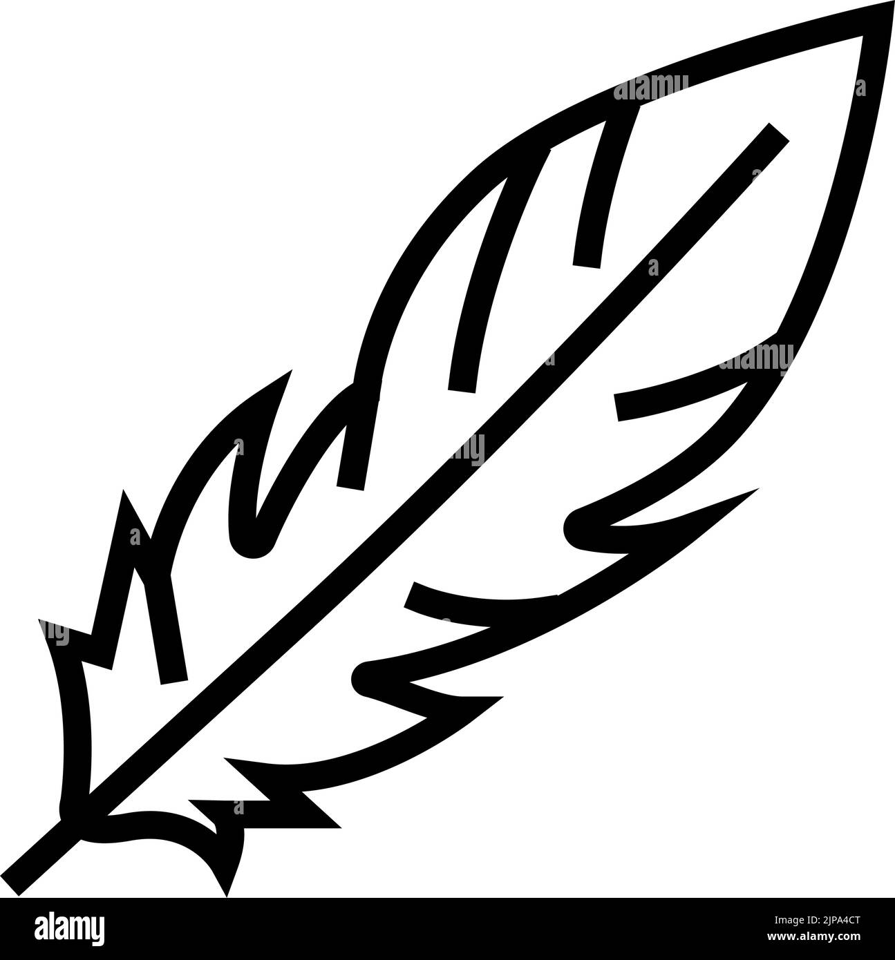 goose feather soft fluffy line icon vector illustration Stock Vector ...