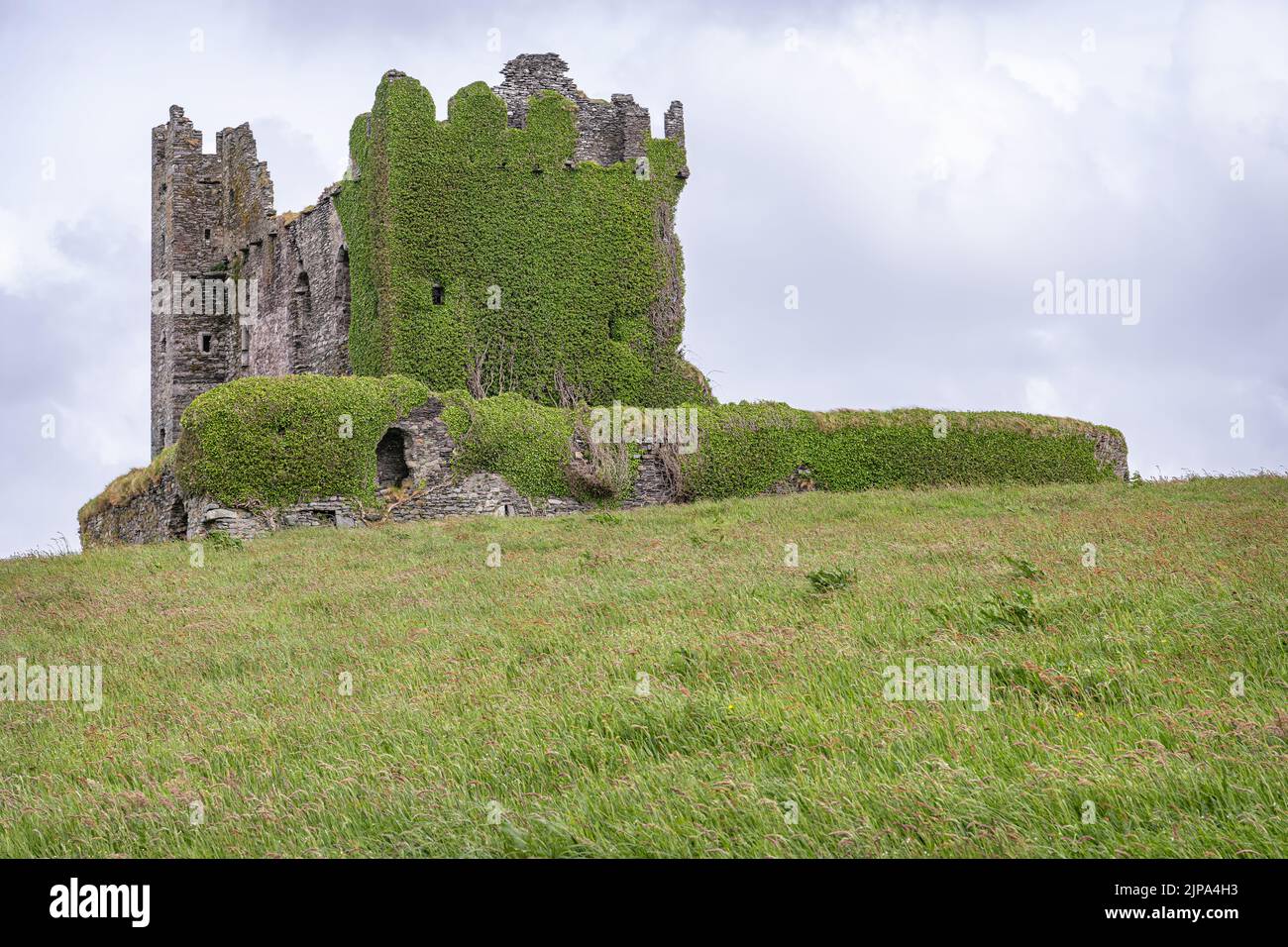 Ballycarbery Castle,  Cahersiveen, County Kerry, Ireland Stock Photo