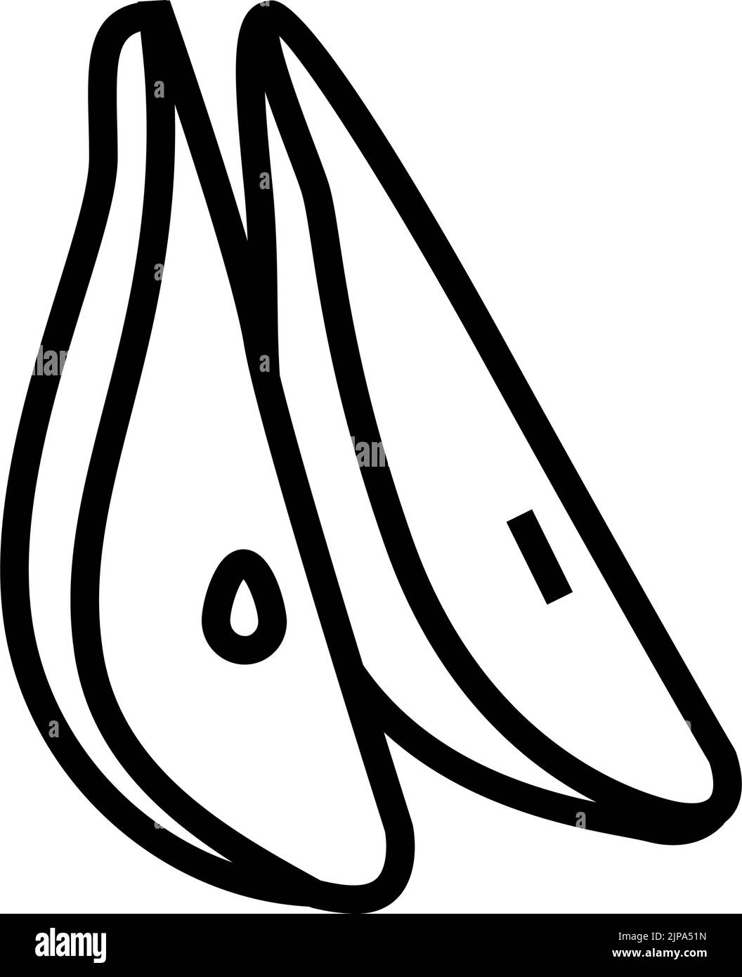 pear slices line icon vector illustration Stock Vector Image & Art - Alamy