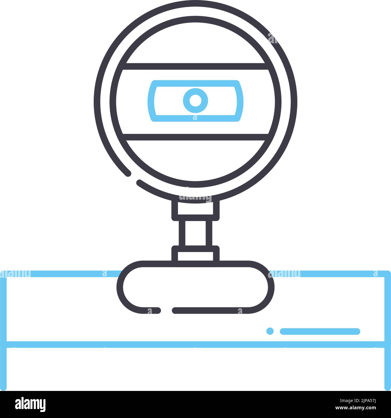 webcamera line icon, outline symbol, vector illustration, concept sign Stock Vector