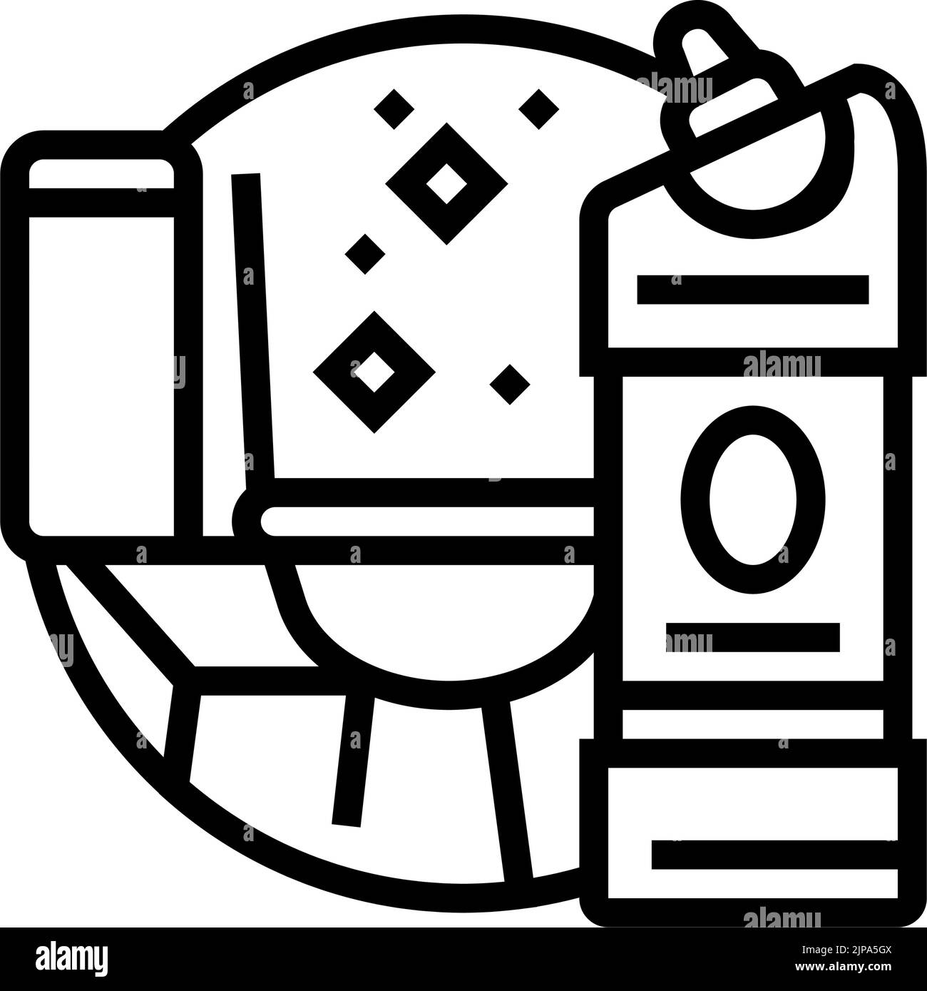 toilet cleaner detergent line icon vector illustration Stock Vector