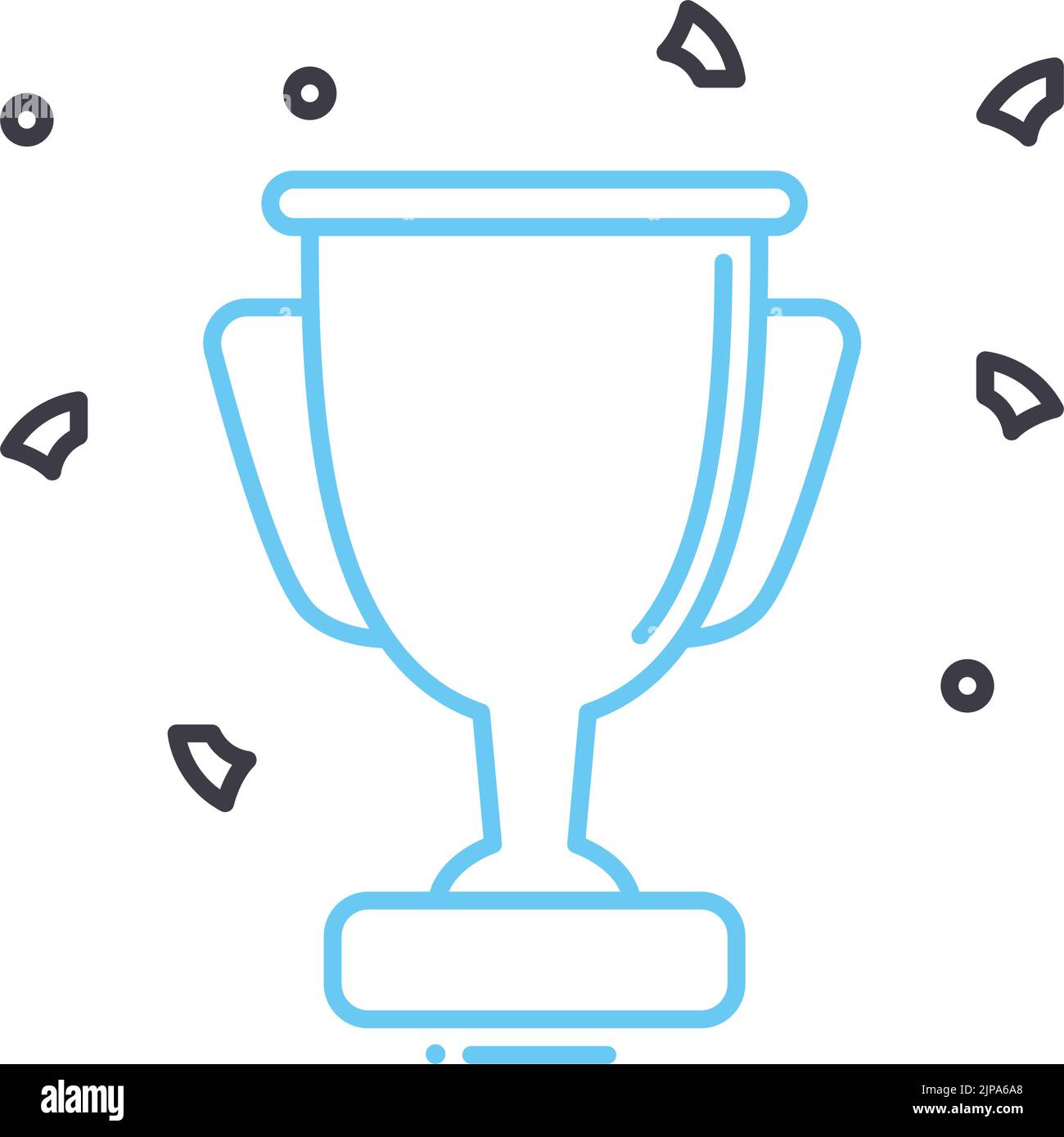 victory line icon, outline symbol, vector illustration, concept sign ...