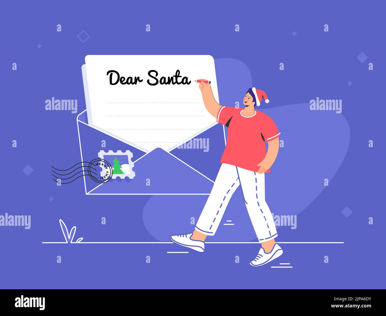 Christmas letter for Santa Claus Stock Vector Image & Art Alamy
