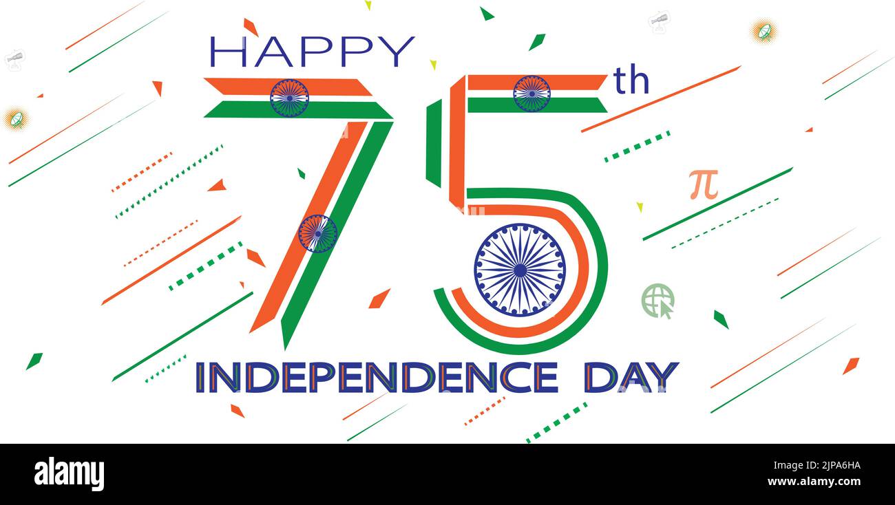 Happy 75th independence day to india Stock Vector Images - Alamy