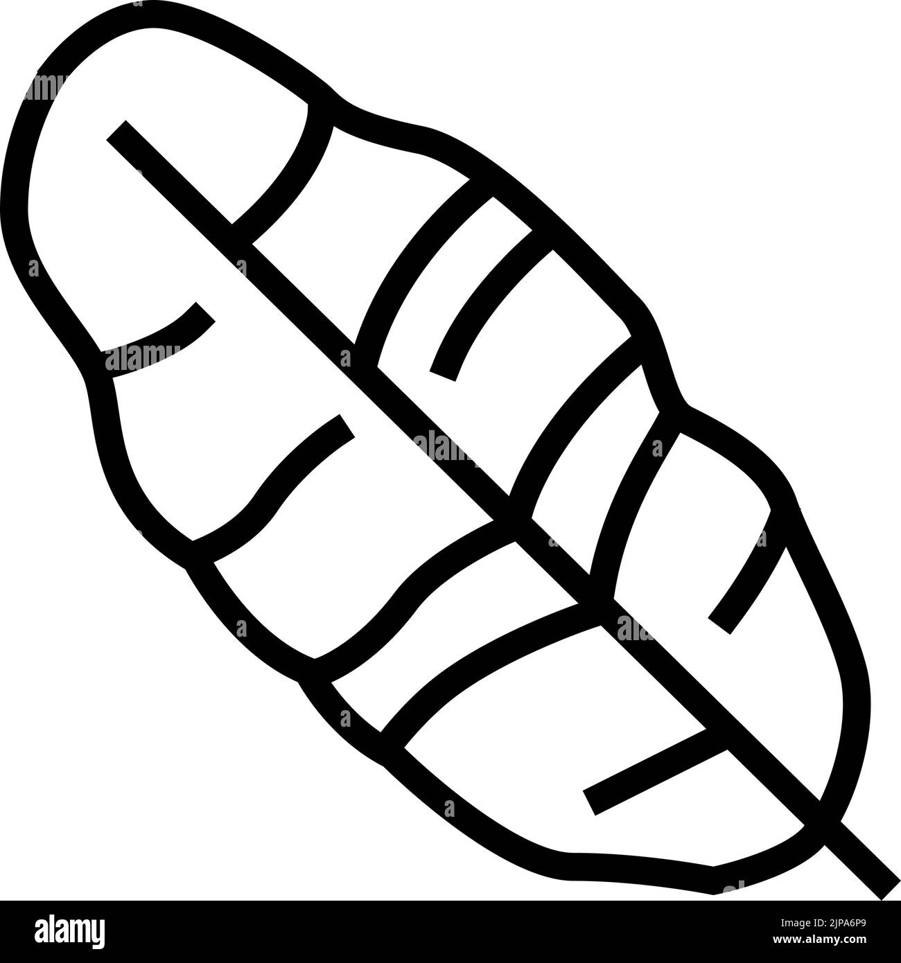 leaf banana line icon vector illustration Stock Vector Image & Art - Alamy