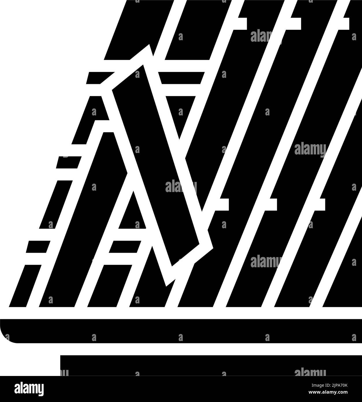 metal roof mounting glyph icon vector illustration Stock Vector Image