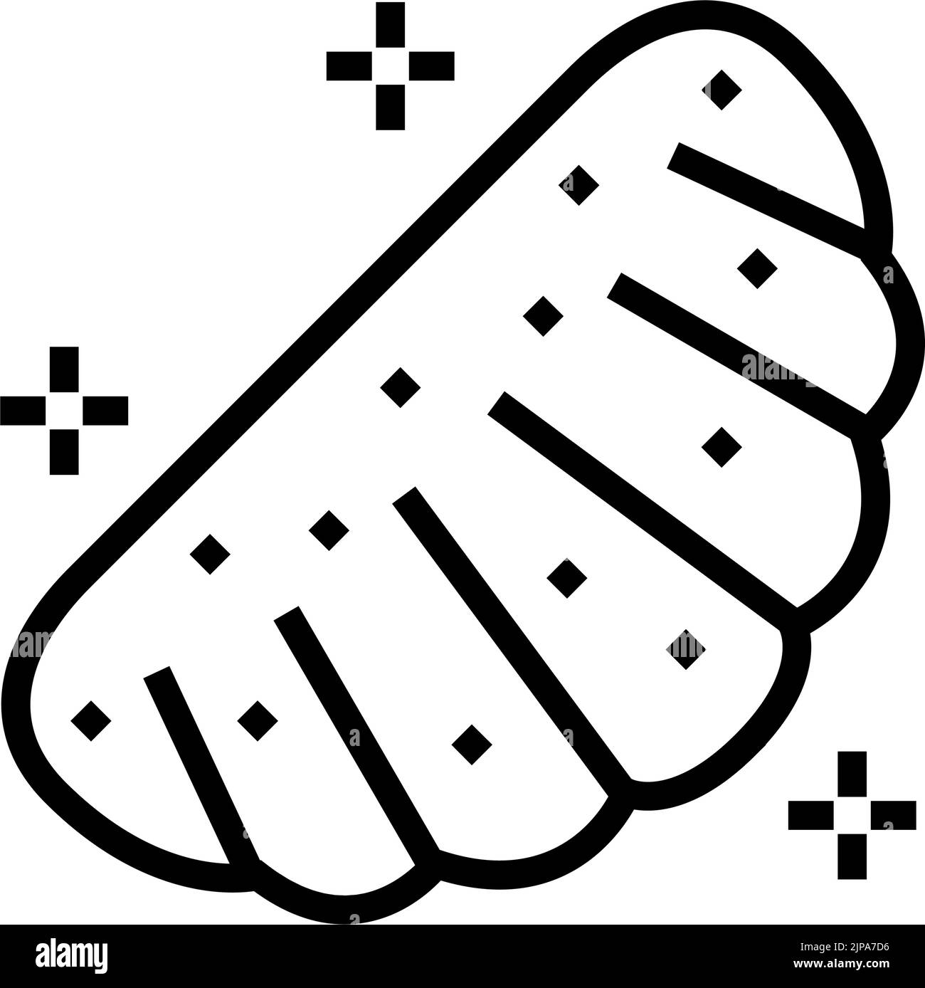 orange jelly candy gummy line icon vector illustration Stock Vector