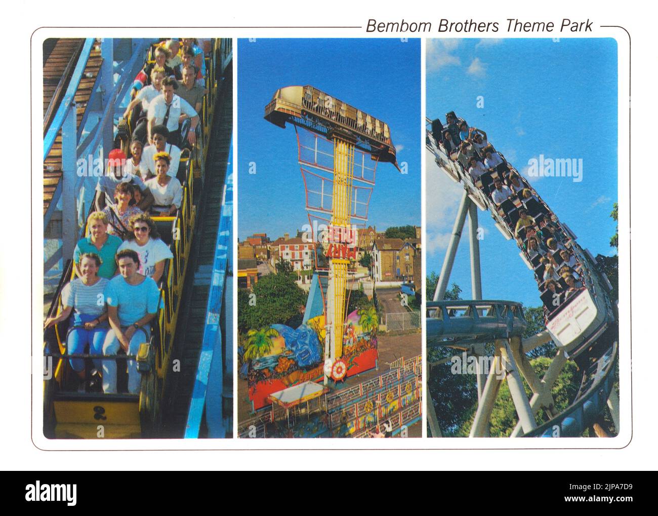 1980's postcard of Bembom Brothers Theme Park, Dreamland, Margate, Kent, England. UK Stock Photo