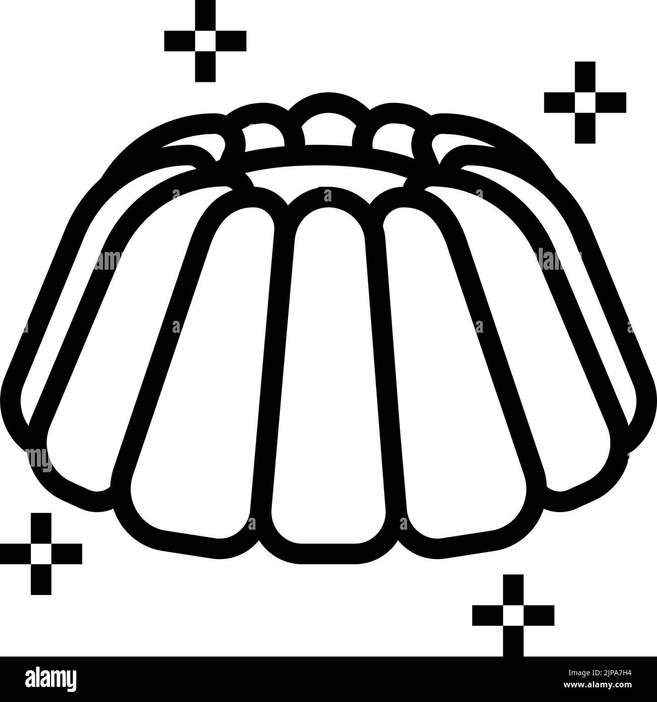 pudding jelly candy gummy line icon vector illustration Stock Vector ...