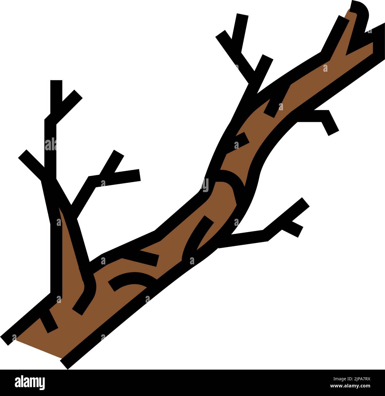 branch wood timber color icon vector illustration Stock Vector Image ...