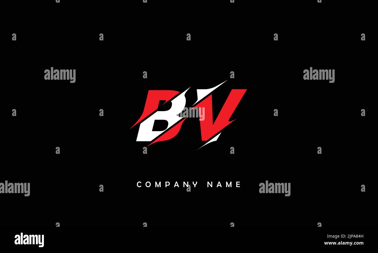 BV, VB Abstract Letters Logo Monogram Stock Vector