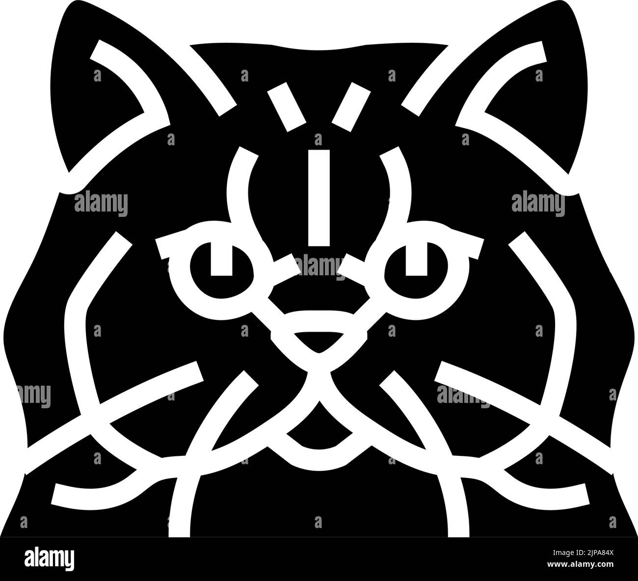 persian cat cute pet glyph icon vector illustration Stock Vector Image