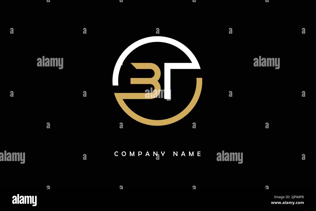 TB, BT Abstract Letters Logo Monogram Stock Vector