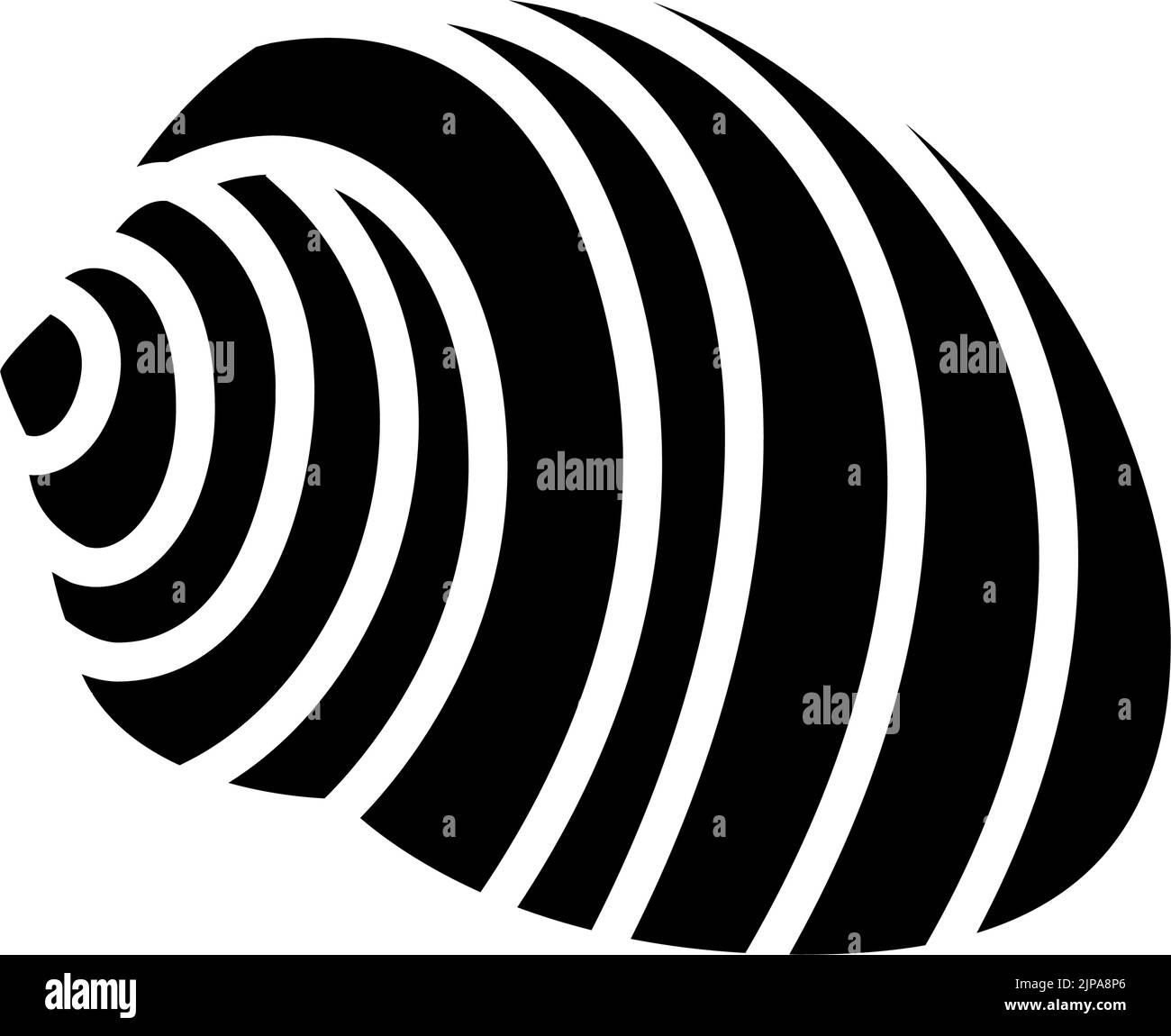 tonna sea shell beach glyph icon vector illustration Stock Vector Image ...
