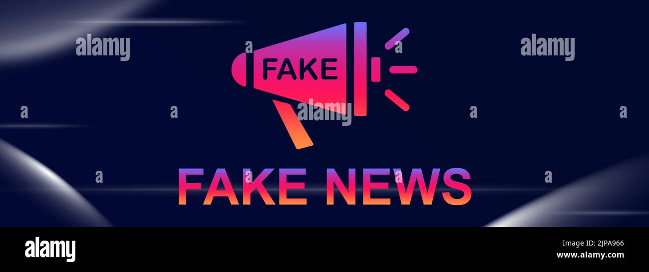 Illustration of a fake news concept Stock Photo - Alamy