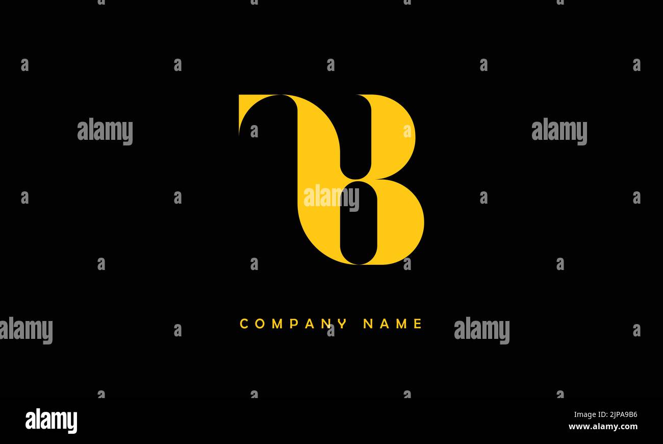 TB, BT Abstract Letters Logo Monogram Stock Vector