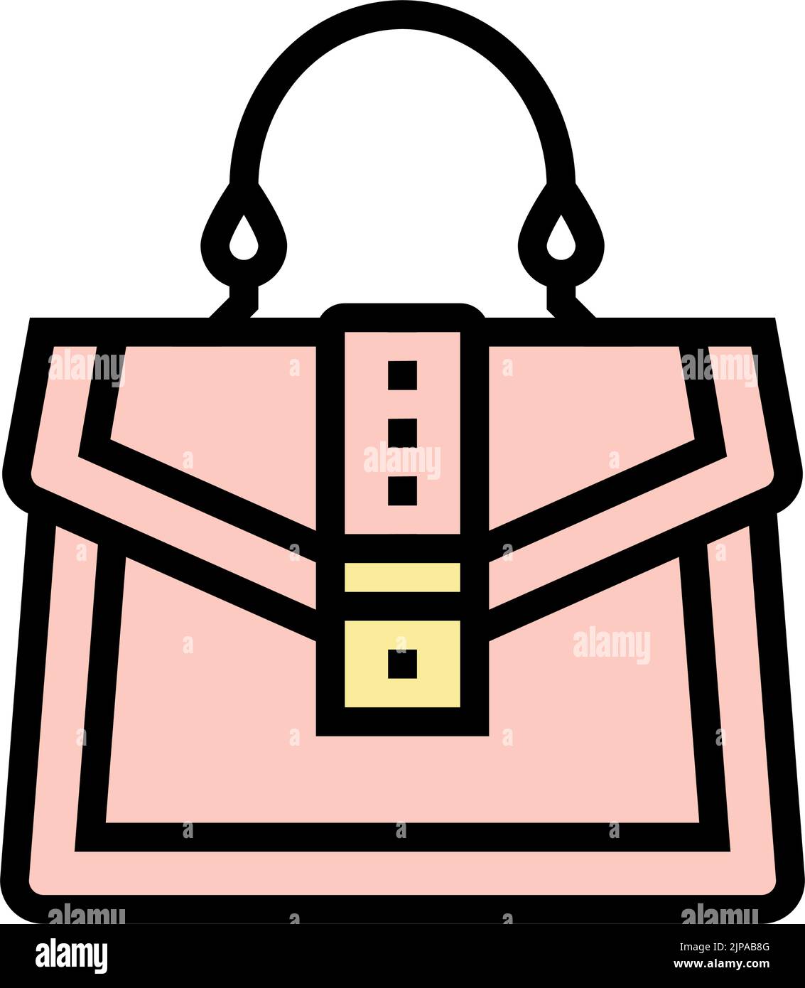 handbag woman bag color icon vector illustration Stock Vector Image ...