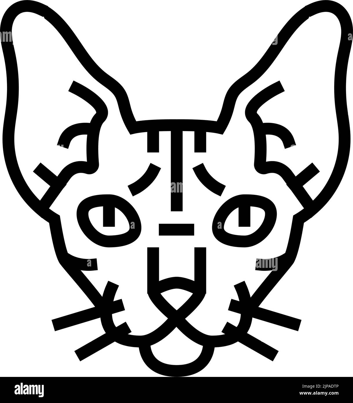 sphynx cat cute pet line icon vector illustration Stock Vector Image