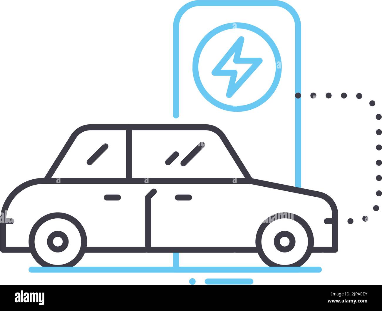 refuel car line icon, outline symbol, vector illustration, concept sign ...