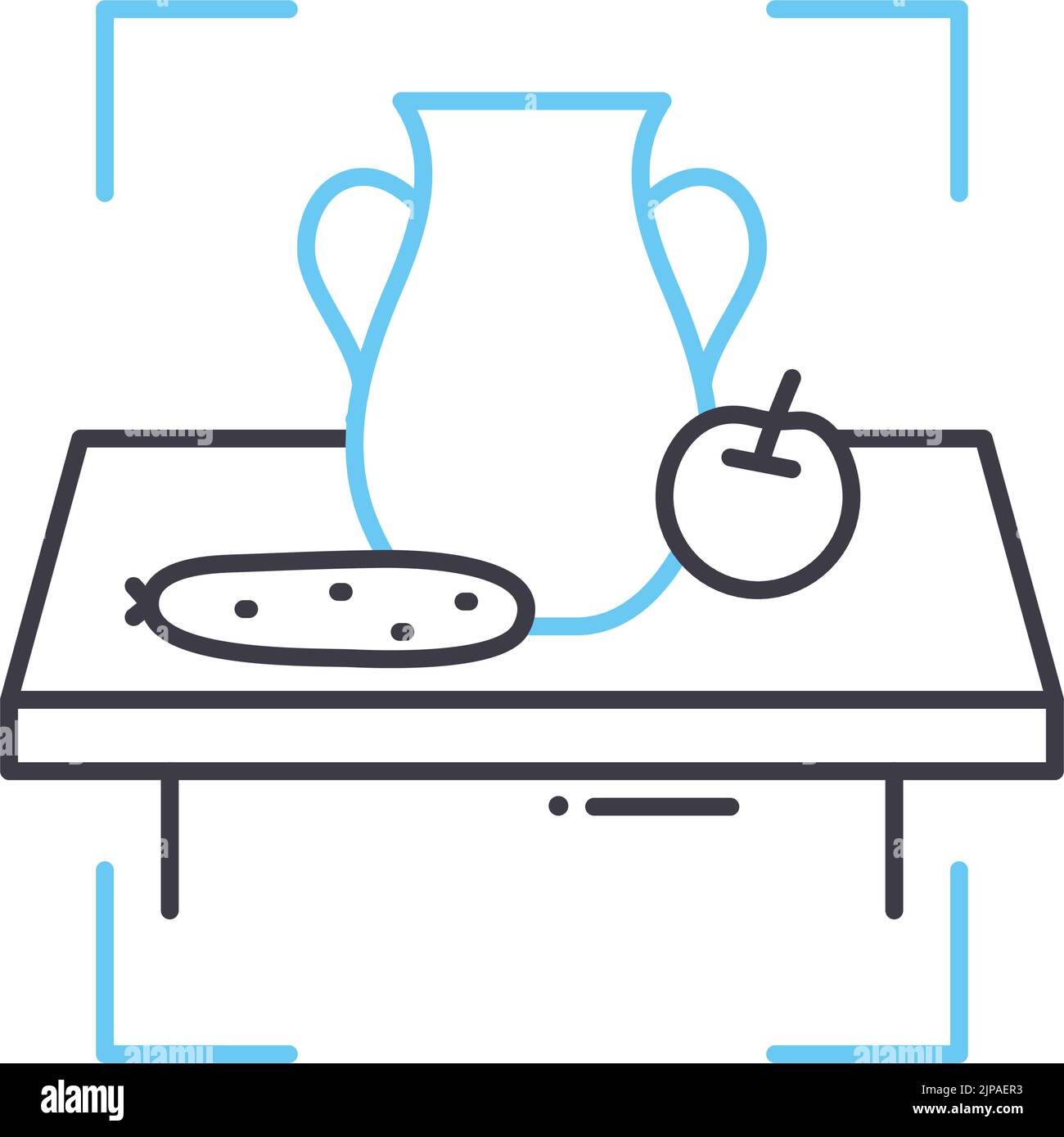 object photography line icon, outline symbol, vector illustration ...