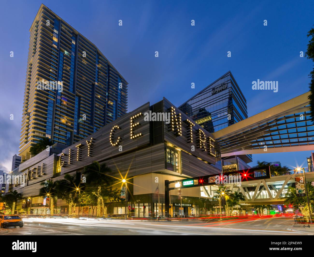 Brickell City Center Modern Shopping Mall and Business Complex in Downtown Miami, Miami, South Florida,USA Stock Photo