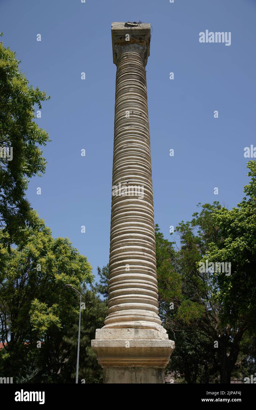 Column of Julianus in Ankara City, Turkey Stock Photo