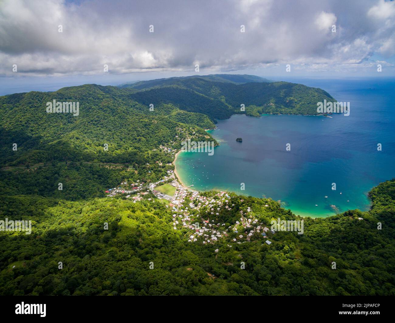 Drone pictures of coastline and end of the Main Ridge of Tobago #39 s North Drone pictures of coastline and end of the Main Ridge of Tobago #39 s North