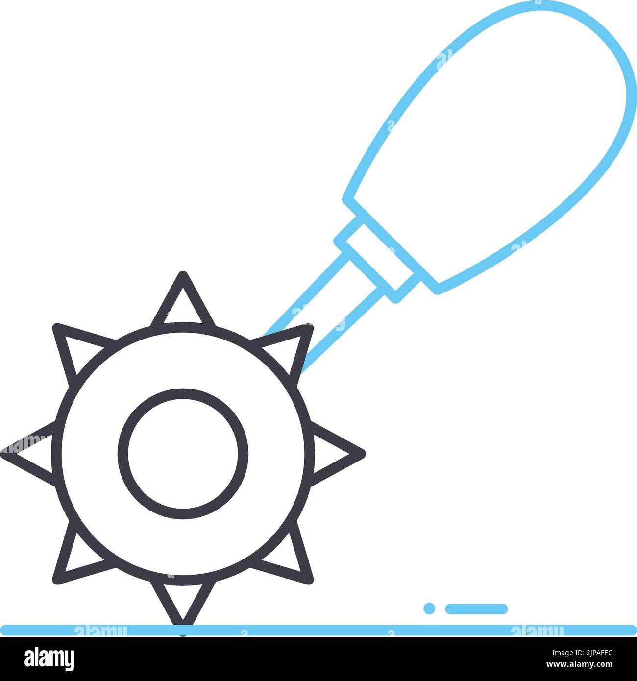 roulette wheel line icon, outline symbol, vector illustration, concept sign Stock Vector