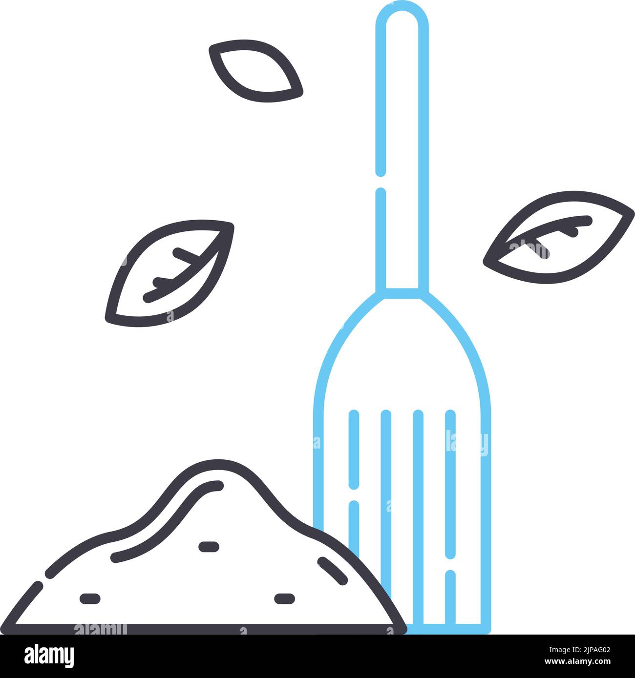 leaf cleaning line icon, outline symbol, vector illustration, concept ...